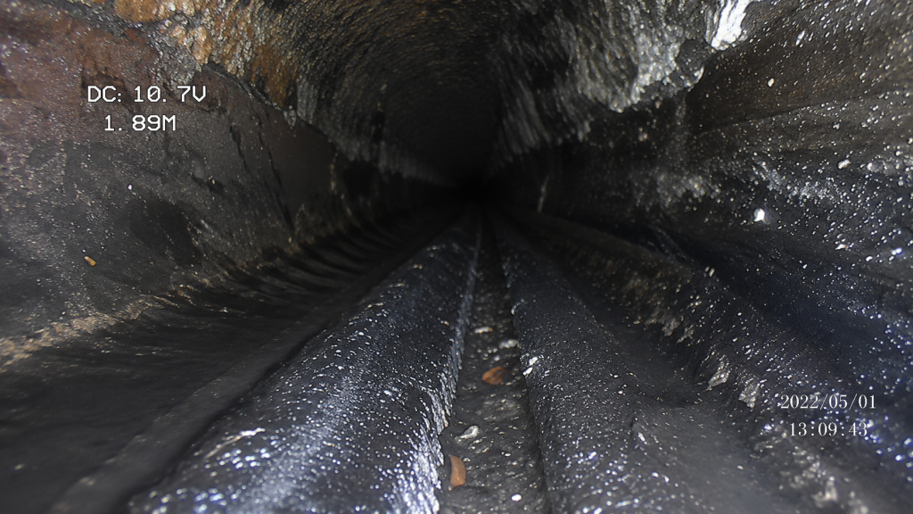 CCTV drain camera inspection to detect hidden drain odor and sewer gas problems in Abu Dhabi.